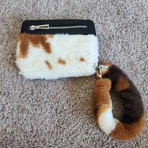 Faux Fur Wristlet Clutch